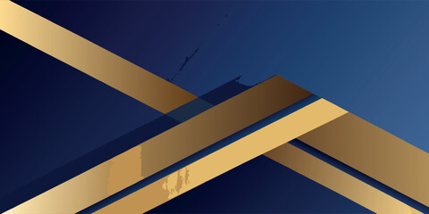 Luxury Deep Blue and Gold Geometric Abstract Background for Premium Branding