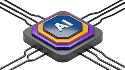 AI Chip with Connecting Wires