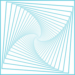 Naklejka premium a 3d blue spiral square-shaped vector design