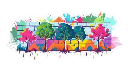 Colorful urban forest mural © MST CHIN BANU BEGUM