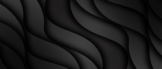 black geometric abstract background overlap layer on dark space with waves shape decoration