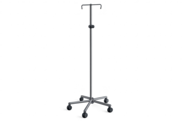 Medical IV Drip Stand, Infusion Pole on transparent background design.