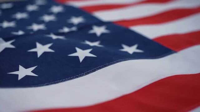 Vivid American Flag Waves in a patriotic display of national symbols and unity