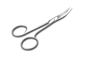 Surgical Steel Scissors on transparent background, Sharp Medical Tool