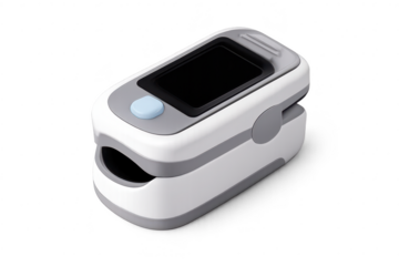 Pulse Oximeter health device shown with a transparent background view.