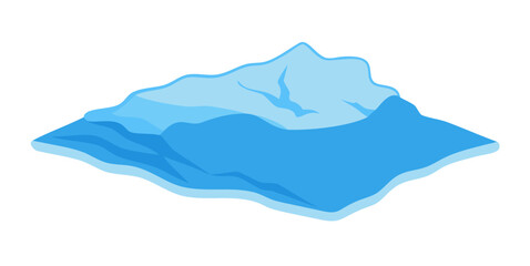 Isometric mountain landscape