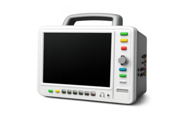 Medical Monitor Device with a transparent background for designers.