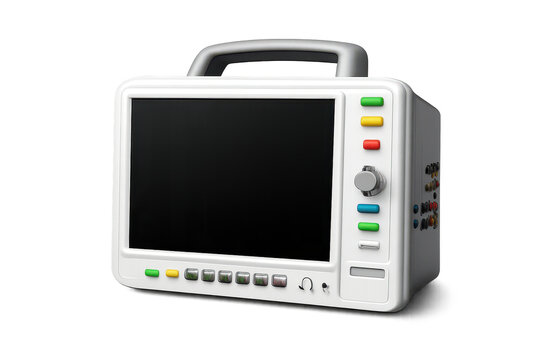 Medical Monitor Device with a transparent background for designers.