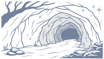 Mystical cave entrance