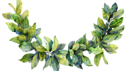 laurel wreath isolated on white