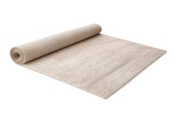 Unrolled Beige Material Texture on transparent background, design resource