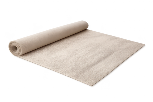 Unrolled Beige Material Texture on transparent background, design resource - Powered by Adobe