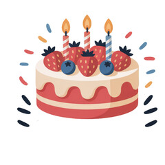 birthday cake with candles