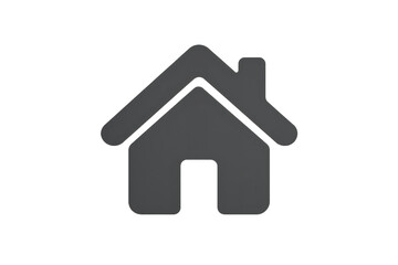 Fototapeta premium House icon, gray, simple design on transparent background graphics asset