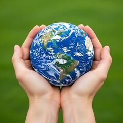 Hands Holding Earth Globe
