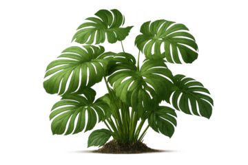 Monstera plant with a transparent background image of nature vibe