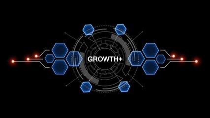 Global network connection concept digital technology growth+ business finance security innovation teamwork success data analysis machine learning artificial intelligence. 4k video  - Powered by Adobe