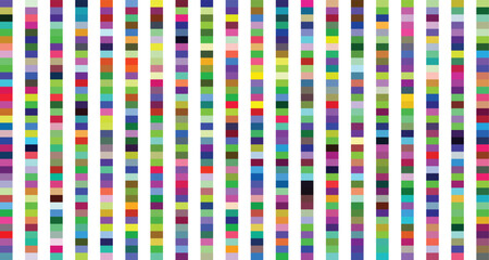Vibrant vertical stripe pattern with multicolored blocks