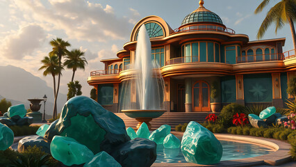 A man sits on a historic stone bench in an ancient Italian town square featuring classic architecture, a marble fountain, and a monumental church under a clear blue European sky