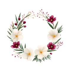Fototapeta premium frame of flowers, generation AI 