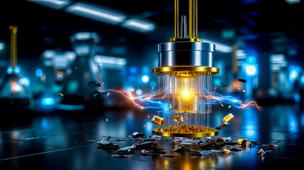 A 3D rendering of a machine that is being used in a factory