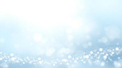 Fototapeta premium Soft blue background with glowing bokeh lights image