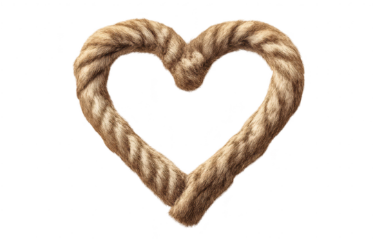 Furry heart made with love and a transparent background just for you! - Powered by Adobe