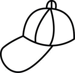 sports cap in outline vector 