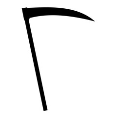 Black Scythe Silhouette Icon