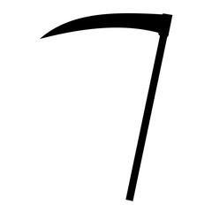Black Scythe Silhouette Icon
