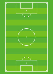 Top View Soccer Field Pitch Illustration