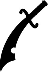 Black Medieval Sword Silhouette Icon