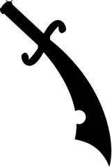Black Medieval Sword Silhouette Icon
