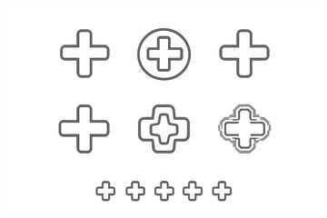 Fototapeta premium Cross shapes on a gradient background