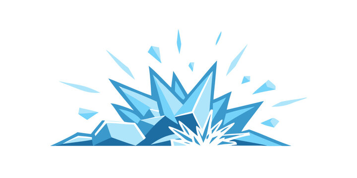 Ice crystals explosion