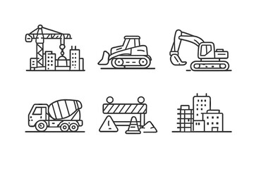 Obraz premium Construction icons set