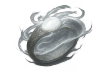 Fantasy magic ring with glowing moonstone and ethereal aura