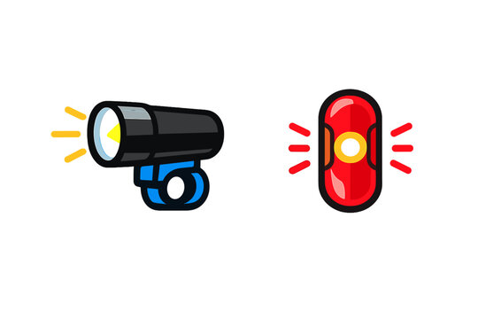 Flashlight and Bike Tail Light Icons