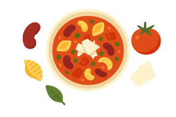 Fototapeta premium Bowl of Chili with Ingredients