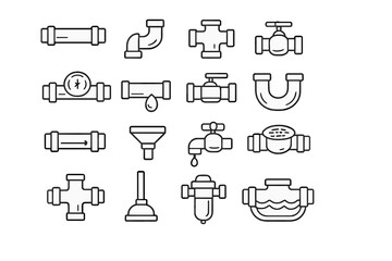 Plumbing Icons Set