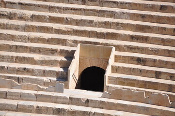 The Amphitheater of El-Djem, the second largest historic amphitheater in the world, built by the Romans in the 3rd century AD. Africa, Tunisia,