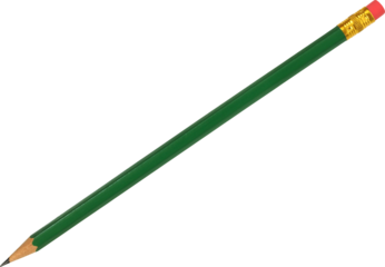 Green pencil isolated on white background