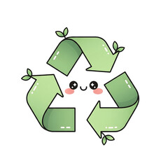 Adorable recycling symbol promoting environmental awareness