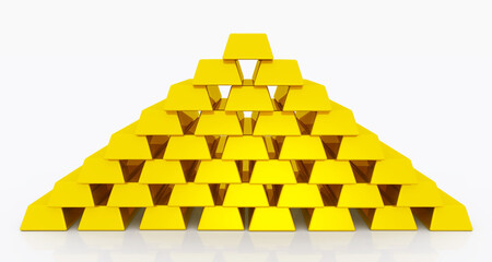 Pyramide mit Goldbarren