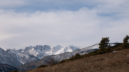 mountains and clouds