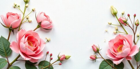 Delicate floral linen textures, white background, textile, plant