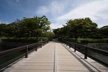 函館の五稜郭にある木製の橋