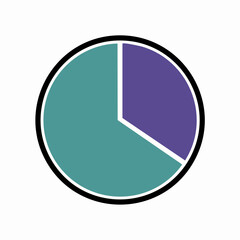 Business analysis pie chart infographic element
