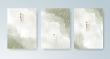 Set of cards with bright colorful vector watercolor background. Design for your date, postcard, banner.