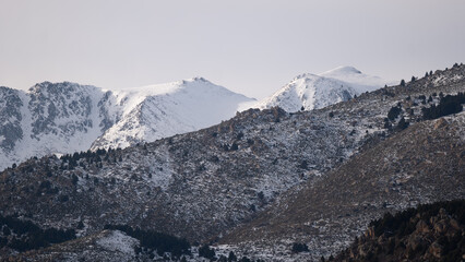 snow covered mountains